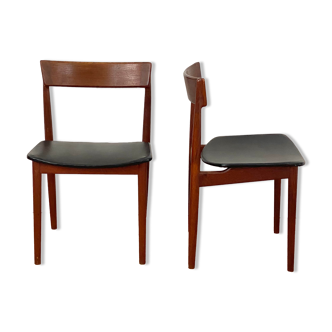 Paire de chaises scandinave en teck Sorensen