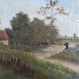 Old landscape painting