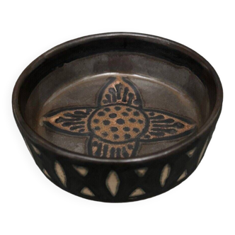 Odetta stoneware bowl with geometric decoration by HB Quimper
