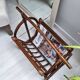 1970s rattan magazine rack