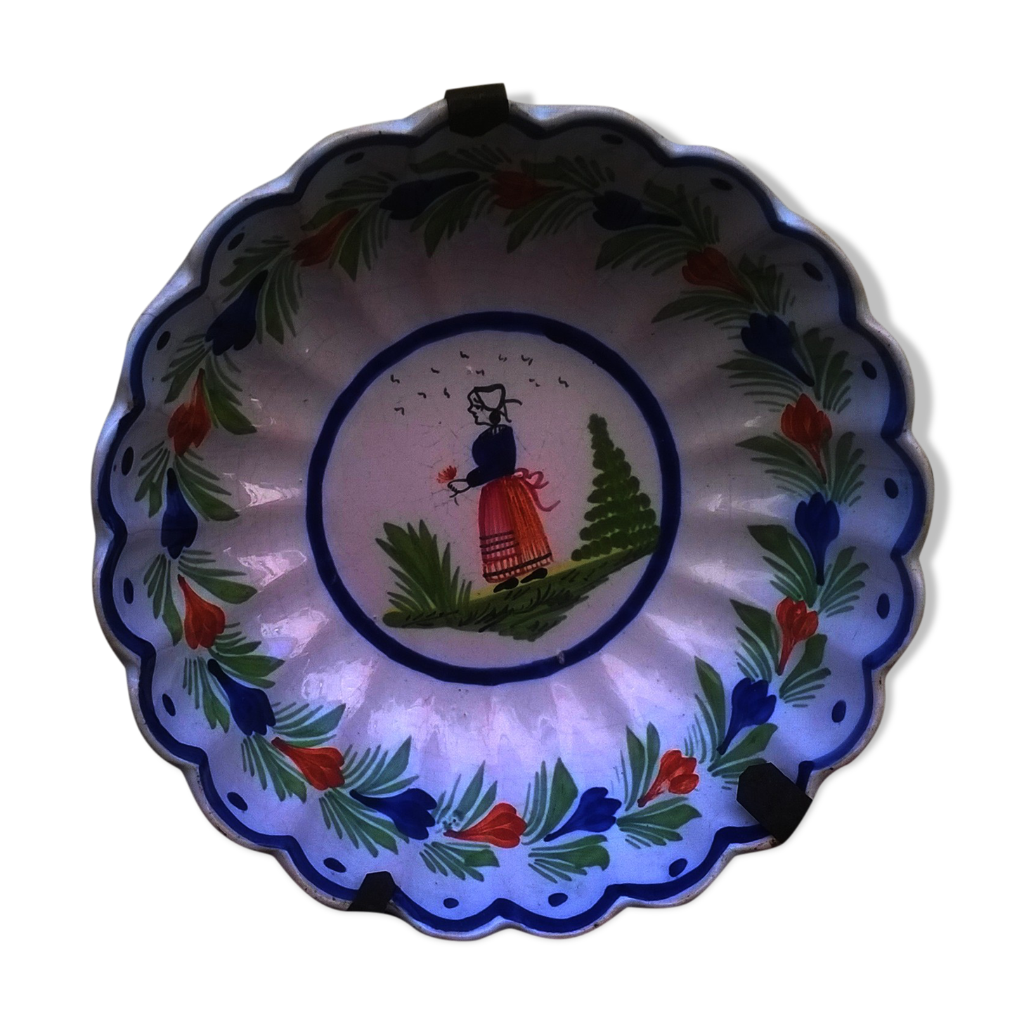 Vintage Quimper Plate