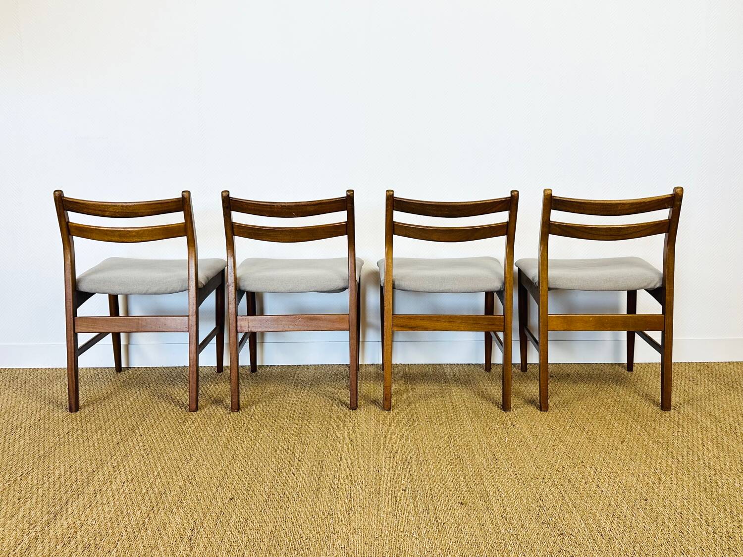 4 Scandinavian teak chairs 1960