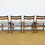 4 Scandinavian teak chairs 1960