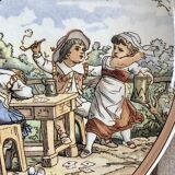Ancien plat Sarreguemines UC enfants costumés