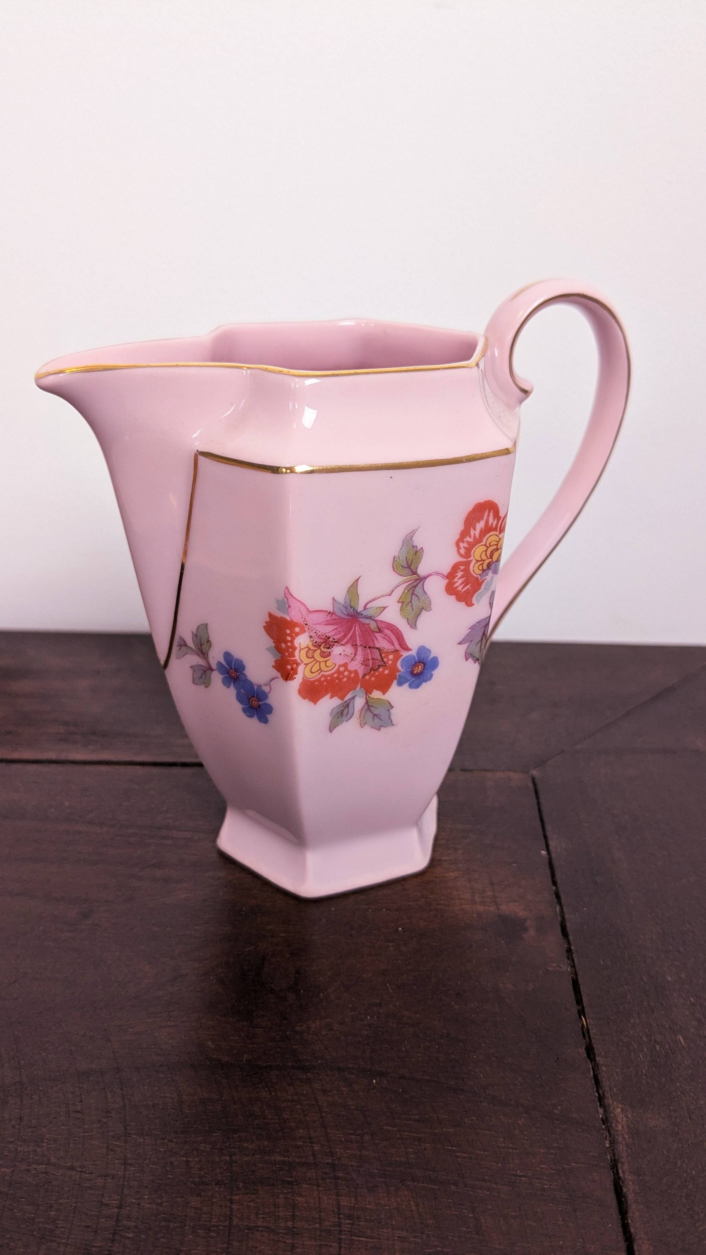 Epiag Czechoslovakia 27-piece art deco pink porcelain coffee set