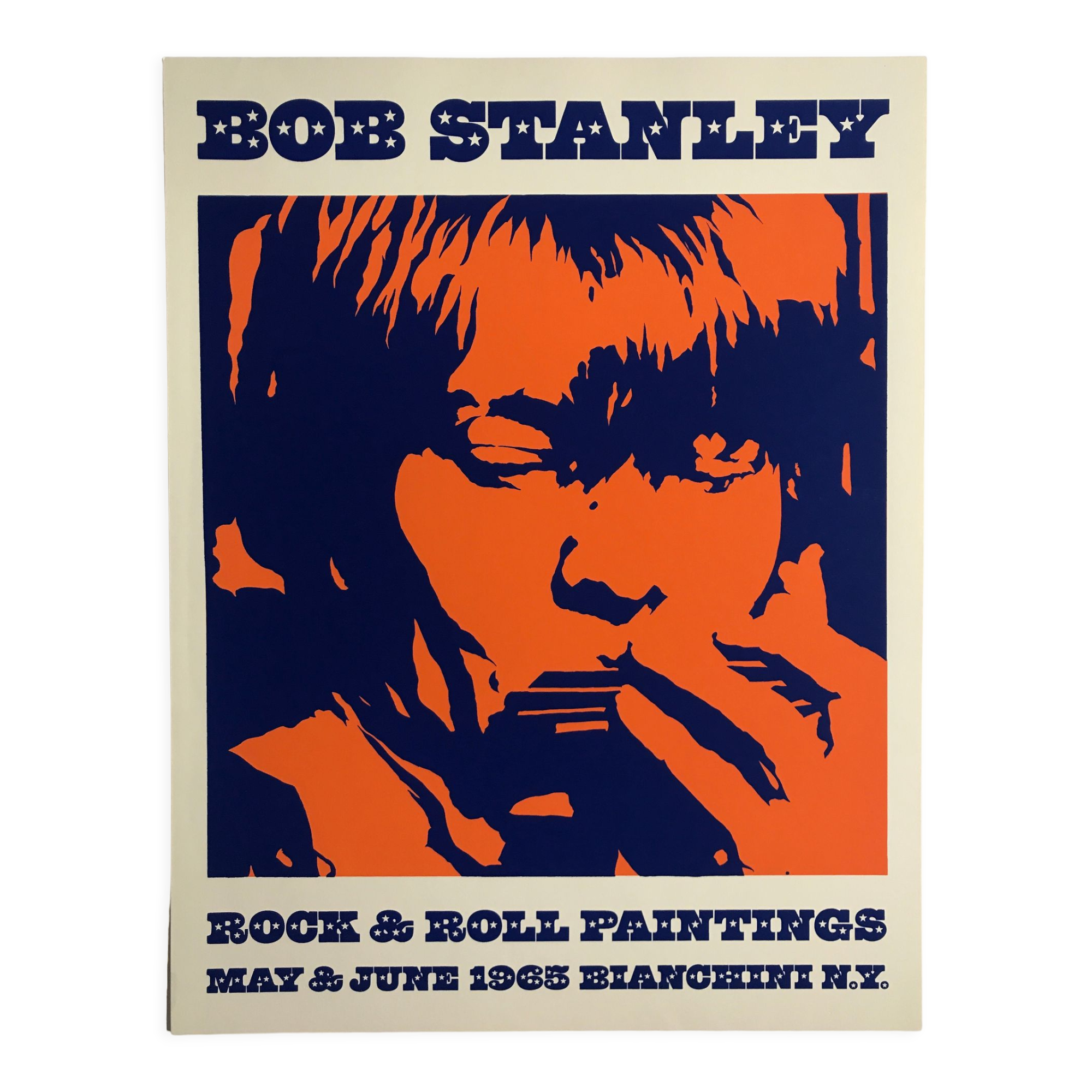 Original silkscreen poster by Robert Stanley, Brian Jones, 1965
