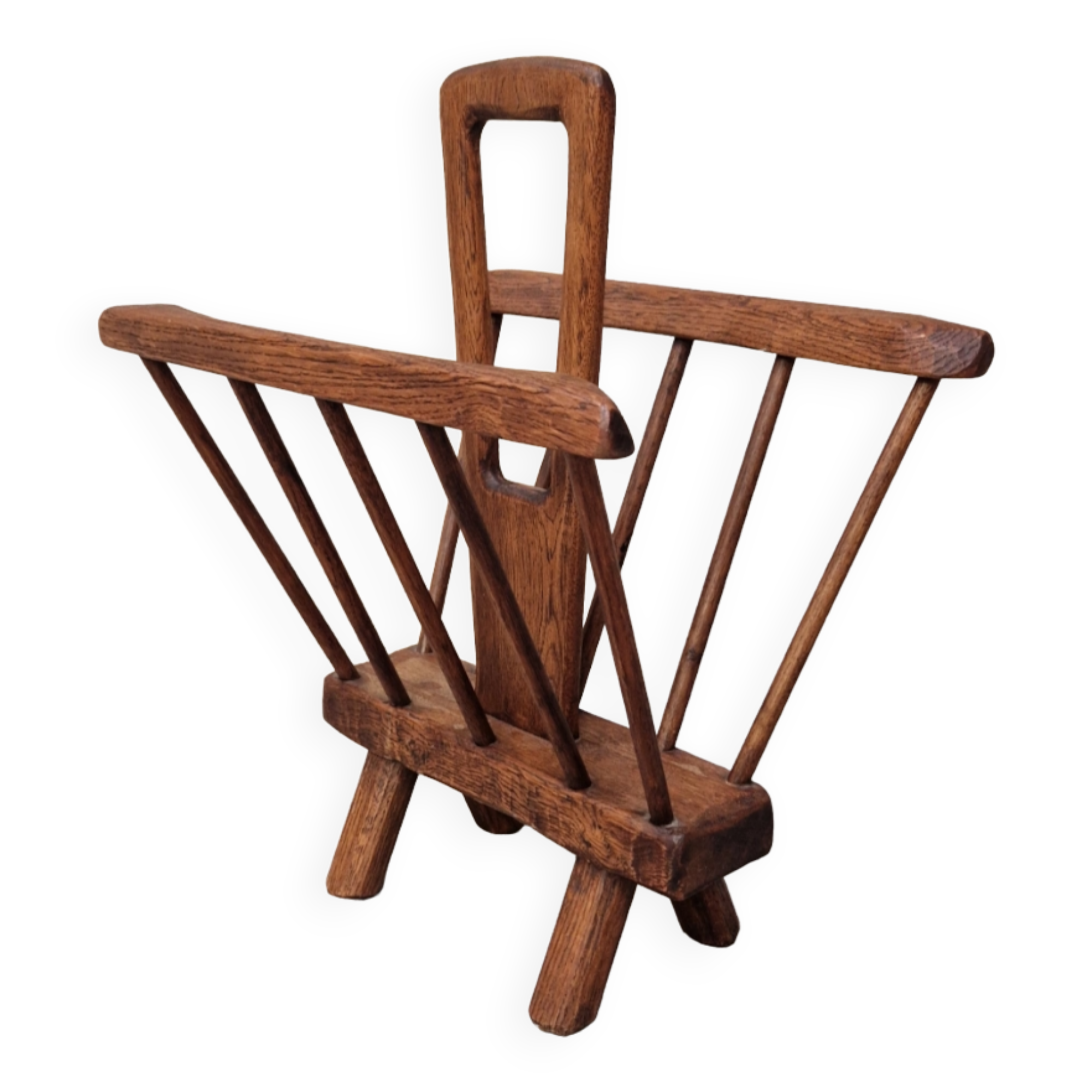 Brutalist magazine rack 1950