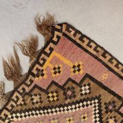 Vintage Turkish Kilim 377x152 cm wool kelim rug large