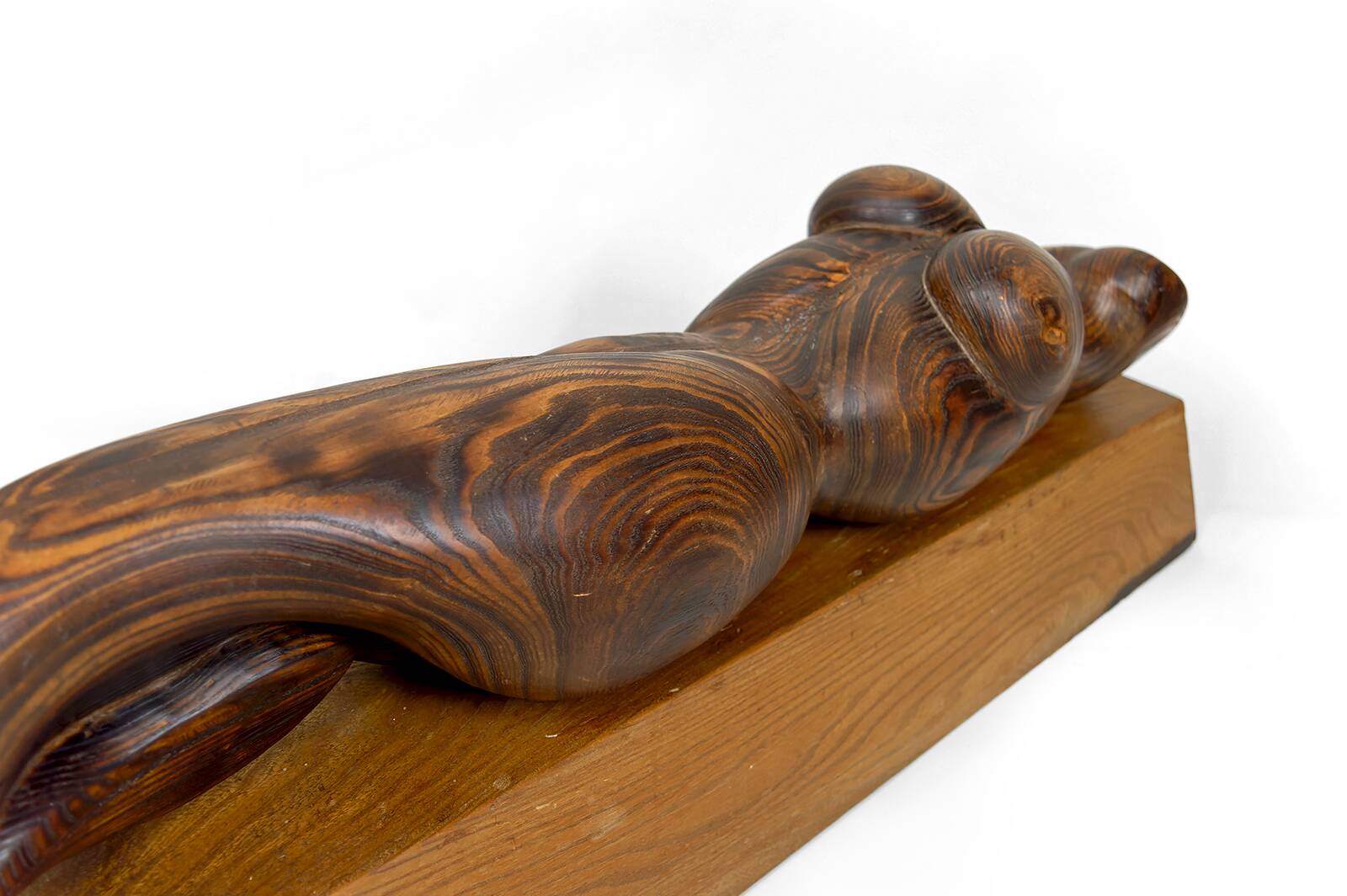 Important Sculpture of a Woman's Body, Cedar and Oak, Brutalism, 1970