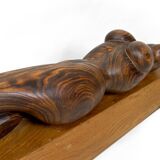 Important Sculpture of a Woman's Body, Cedar and Oak, Brutalism, 1970