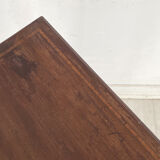 Square mahogany table and mahogany veneer