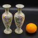 Pair of hand-painted ceramic vases in Dutch Art Nouveau Gouda PZH, 'Violetta', 1899