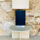 Table d'appoint en travertin,  circa 1980