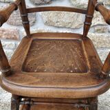 Folding wooden children's high chair