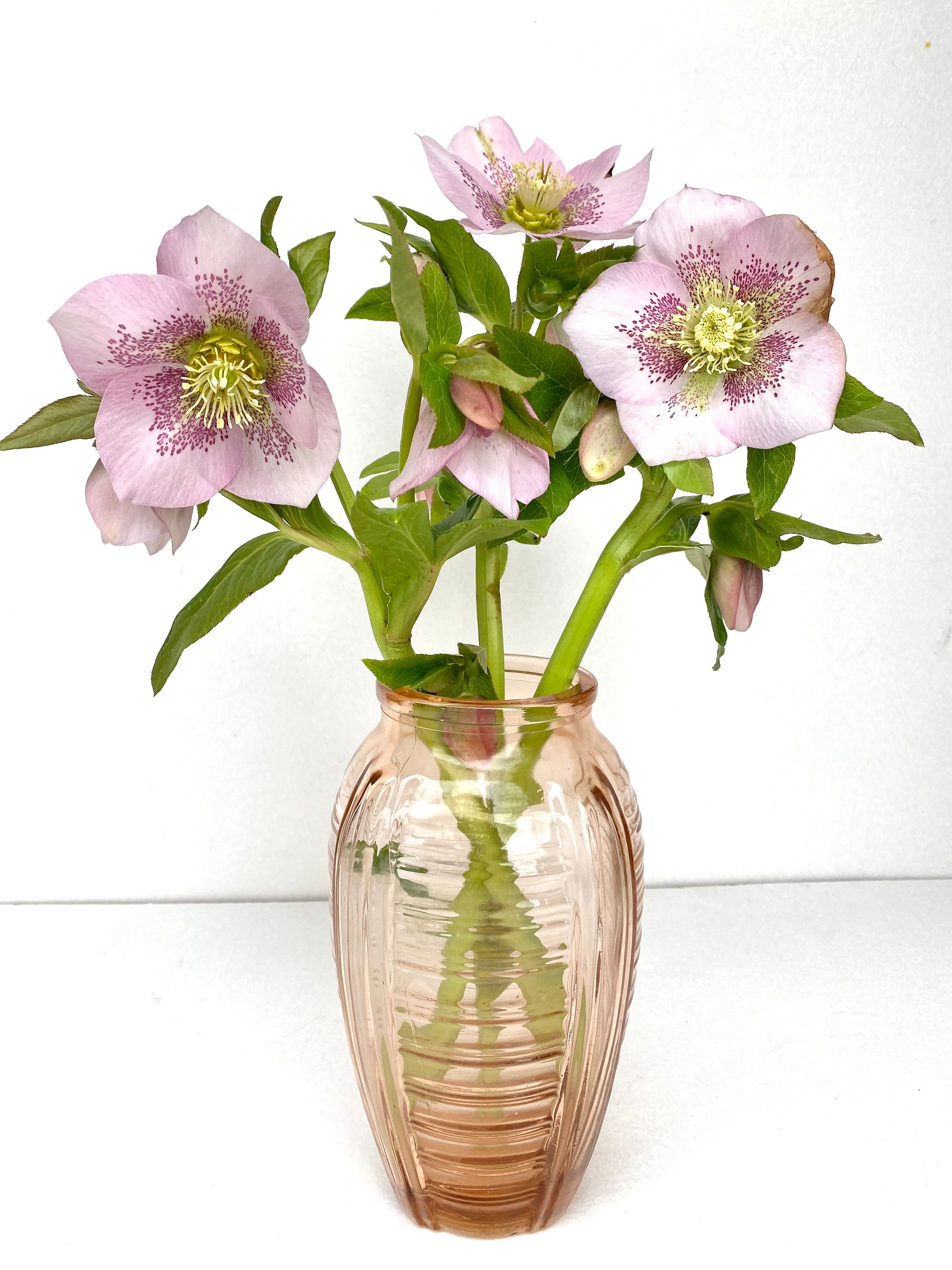 Pink art deco vase