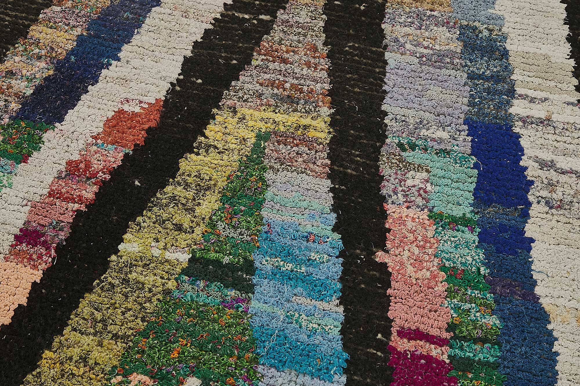 Tapis boho recyclé turc fait main 98 cm x 290 cm