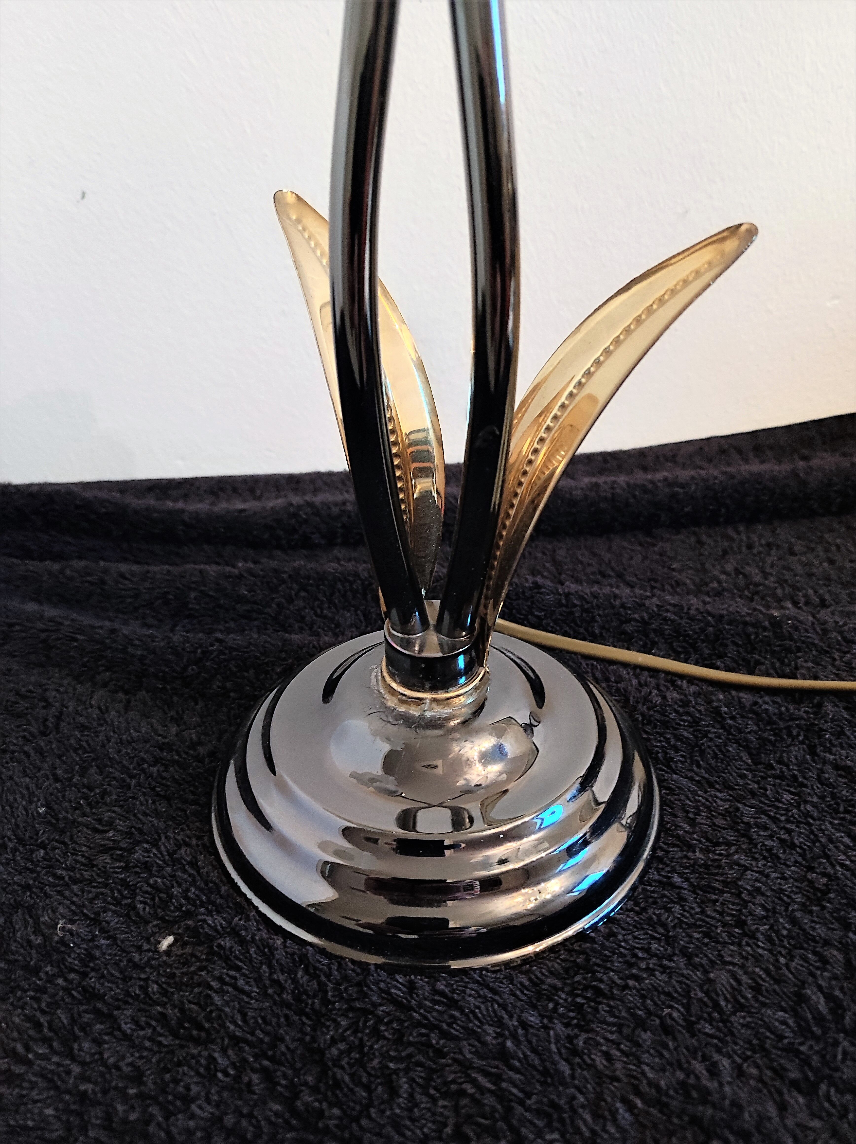 Double lamp gooseneck tulip glass paste decoration reeds