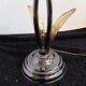 Double lamp gooseneck tulip glass paste decoration reeds