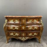 Curved chest of drawers in Louis XV style, early 20th century