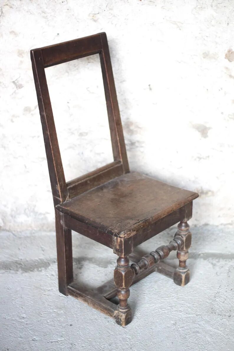 Chaise Lorraine, chaise d'appoint en bois XVIIIe