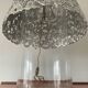 Vintage glass and aluminum lamp from the 70s