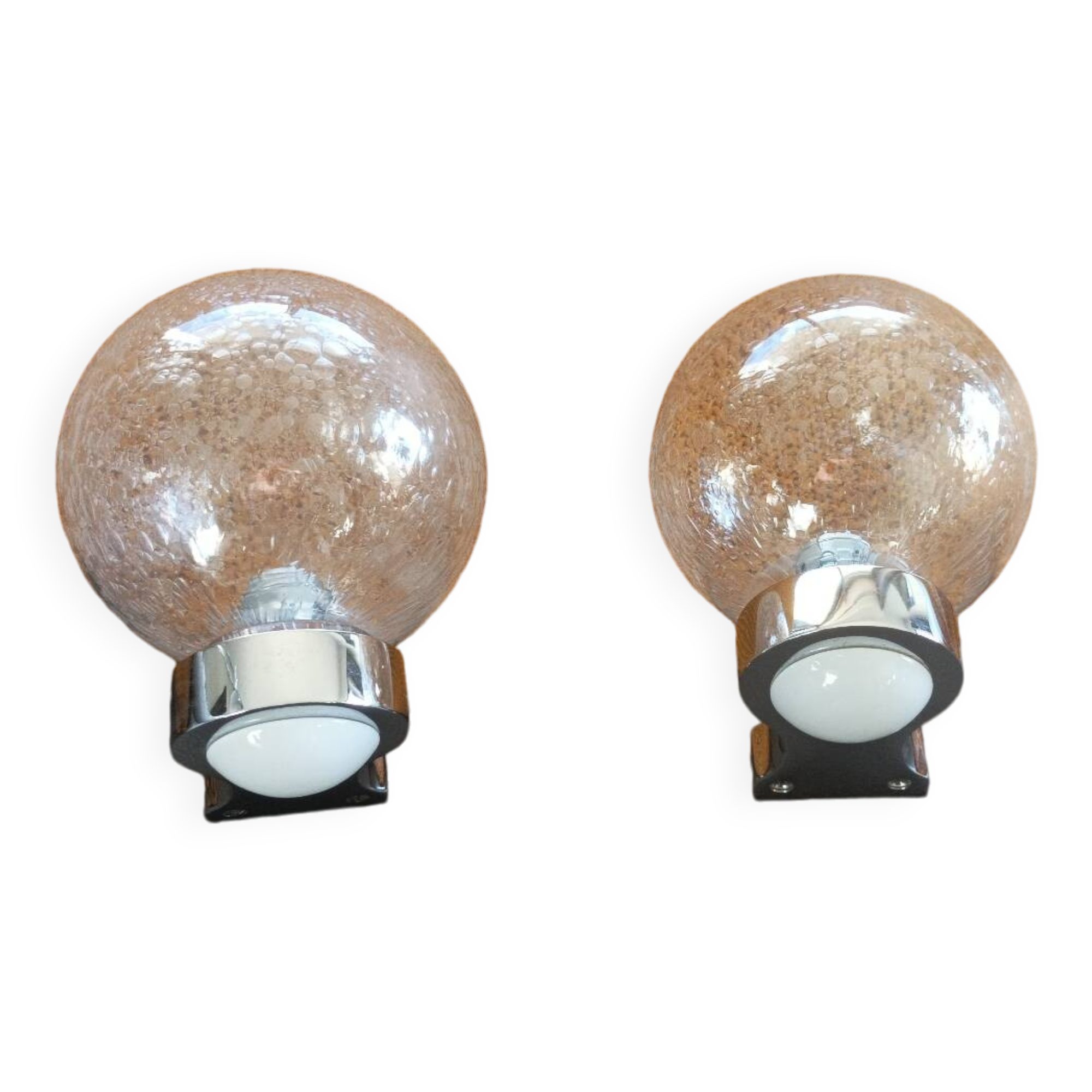 Crystal globe wall lights