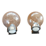Crystal globe wall lights