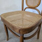 Vintage High Back Bentwood Cane Dining Chair / Thonet Style / Torn Seat