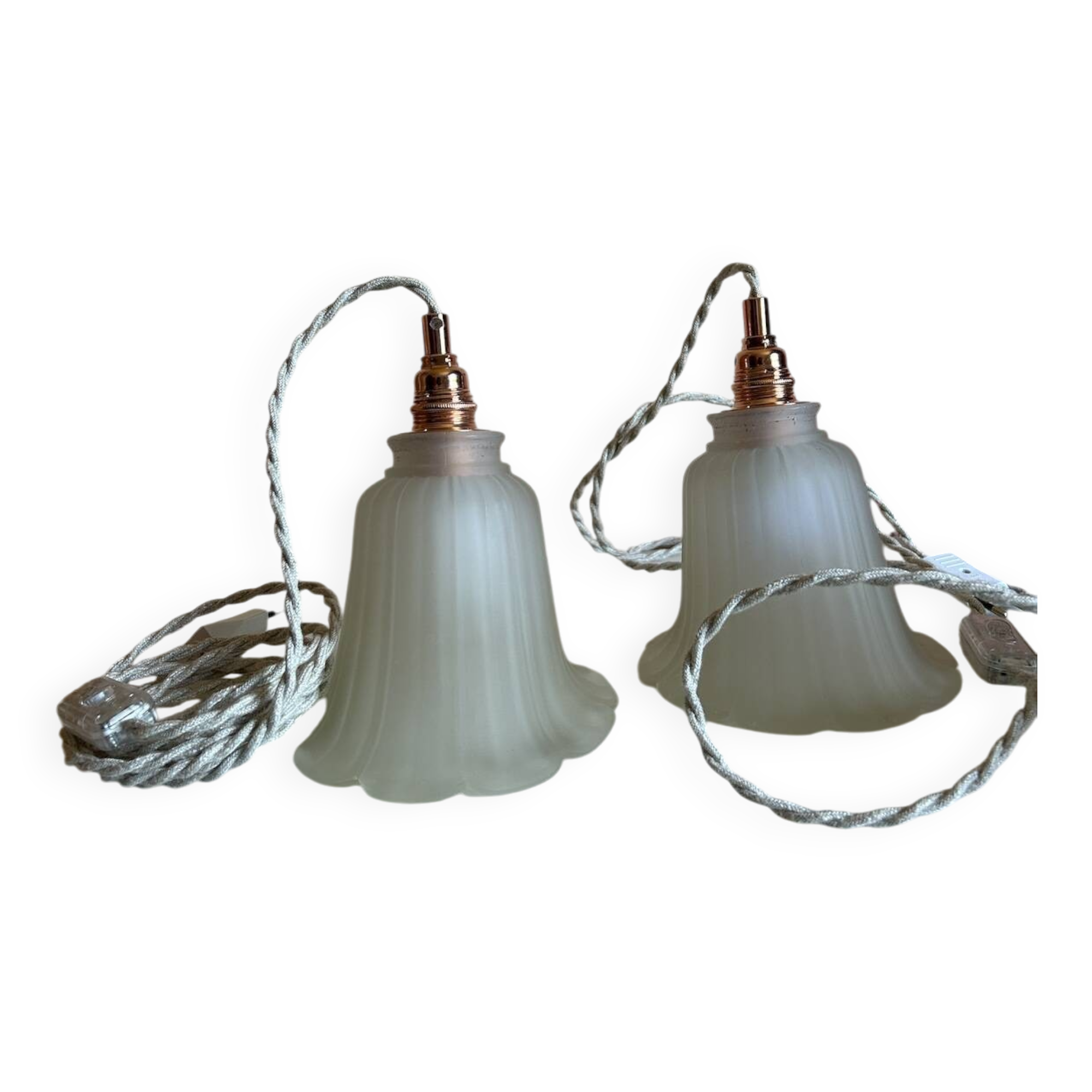 Pair of tulip lamps