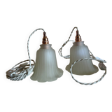 Pair of tulip lamps