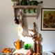 Antique wooden wall shelf