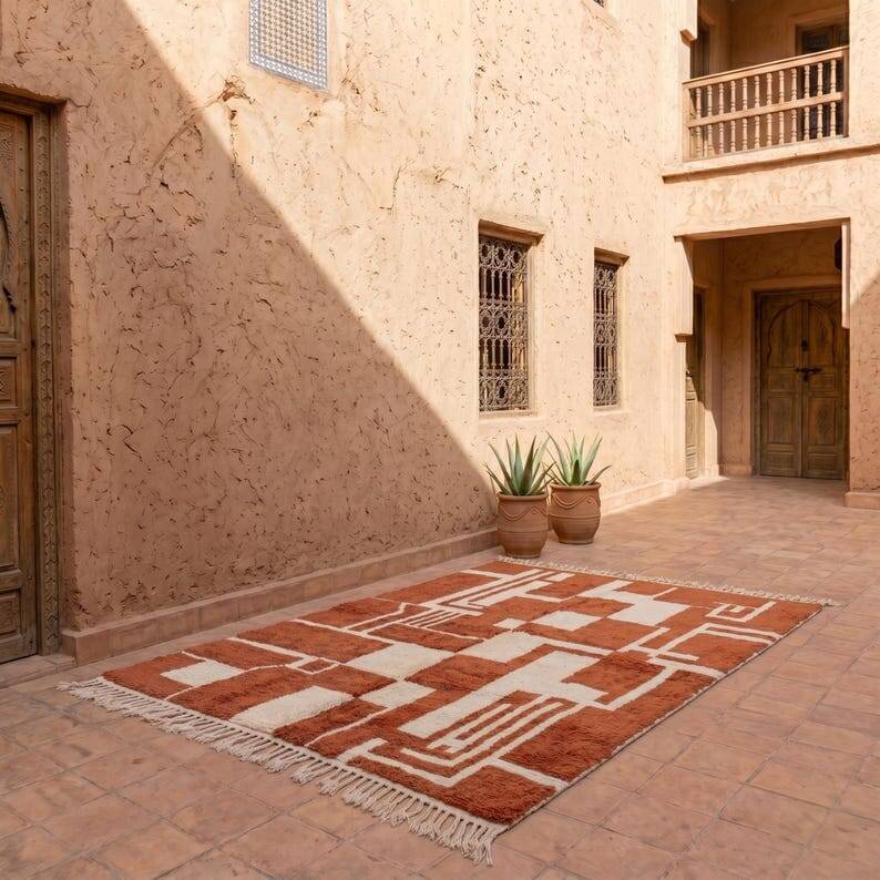 Authentic traditional Atlas wool rug 1.5/2.5 m