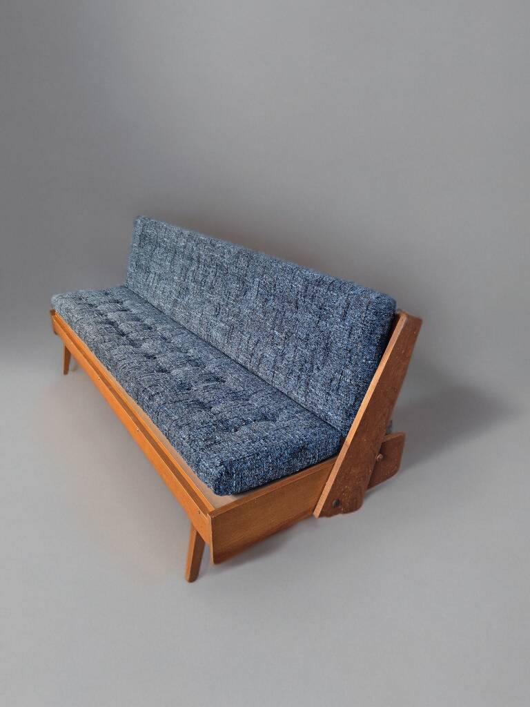 Hikor Pisek daybed sofa, Vintage Czech 1960s