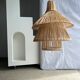 Suspension ou luminaire en rotin en forme de lanterne asiatique