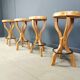 Mid century brutalist bar stools, 1960s - set of 4
