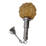 Lustre Space âge chrome verre fumé
