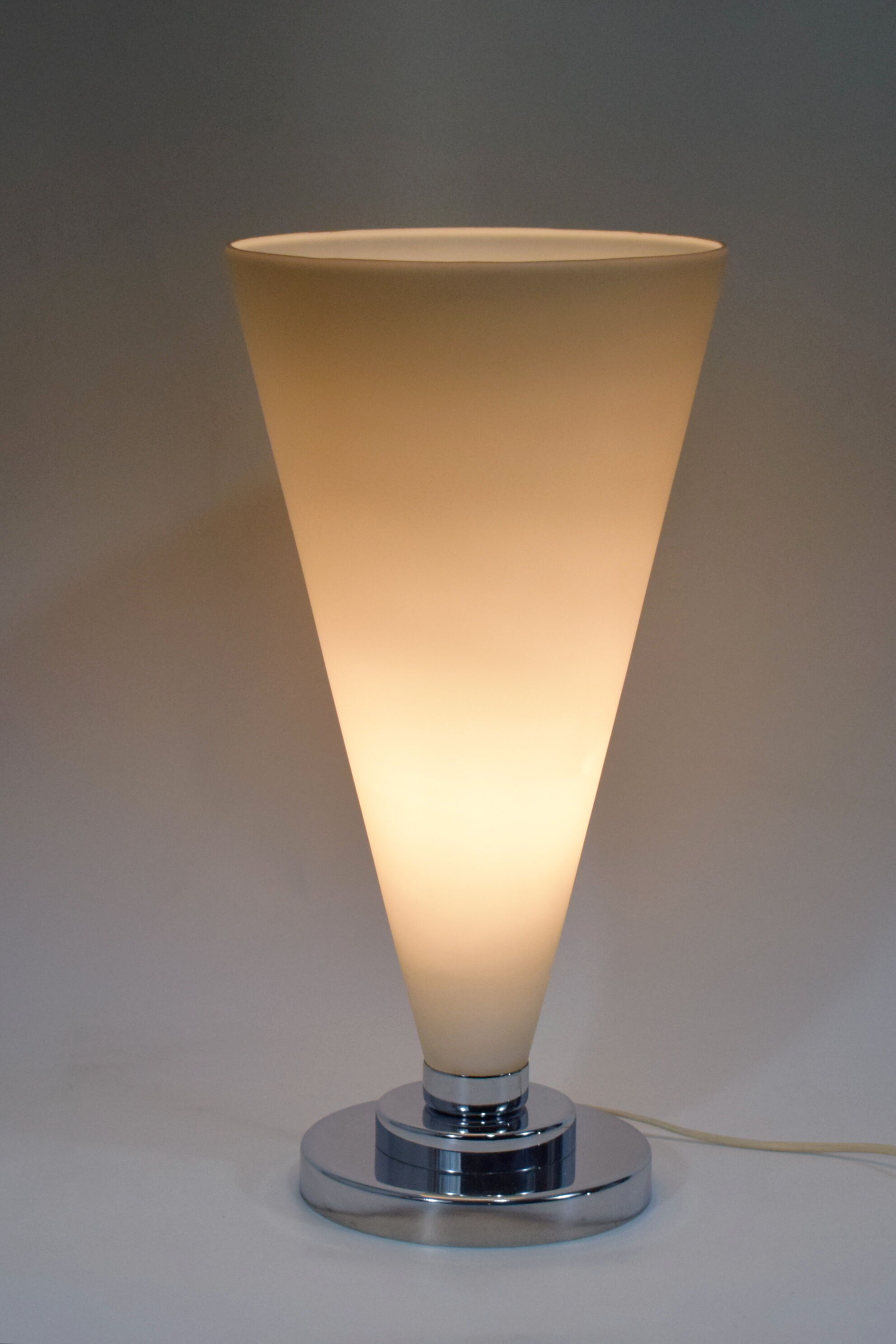 Georges Mathias lamp, chrome glass