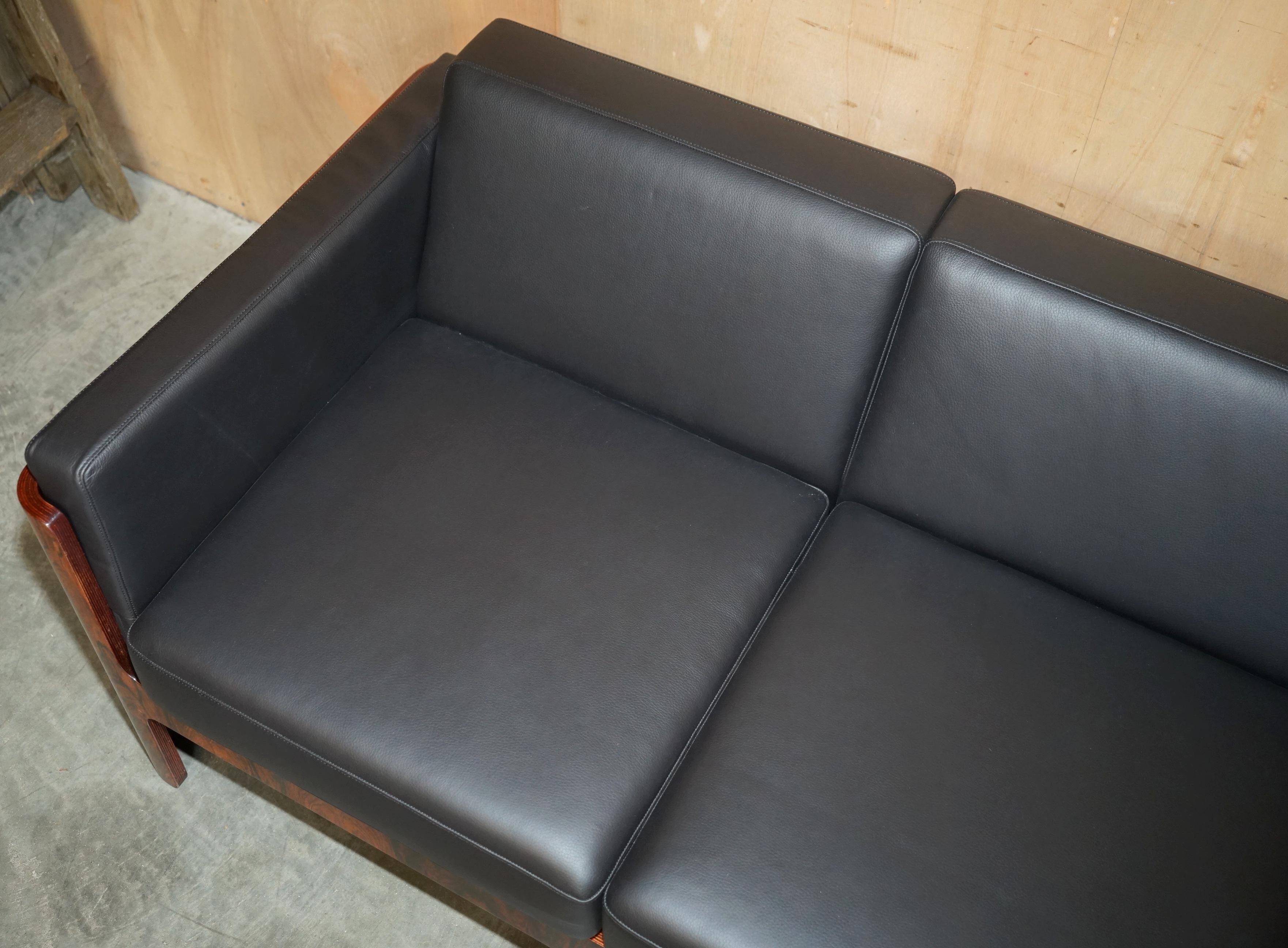 Mid-Century 3-seater canapé in Brazilian hardwood, 1966.