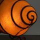 Vintage rawhide swirl table lamp with organic design