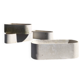 4 jardinières fibrociment Eternit, design Willy Guhl