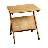 Ancienne desserte scandinave en bois blond