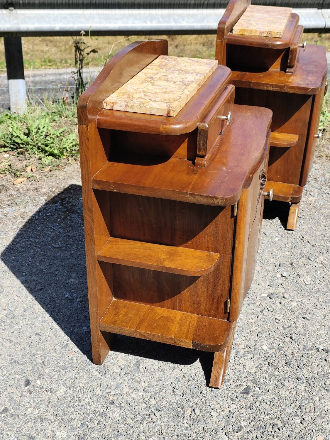 Paire de chevets bois année 50