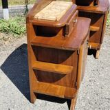 Paire de chevets bois année 50