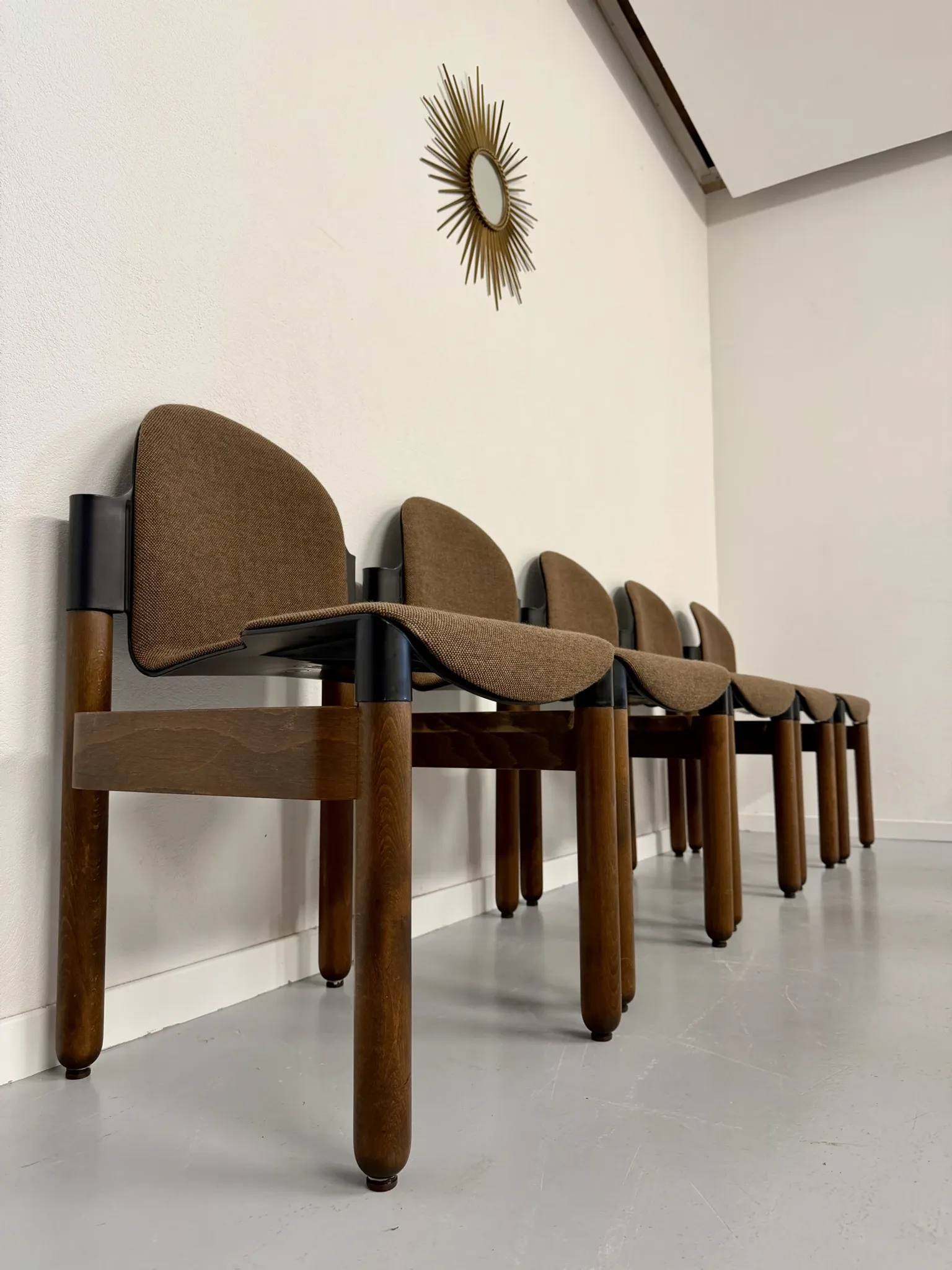 Set of 6 postmodern Thonet Flex chairs designed by Gerd Lange, vintage 80s.