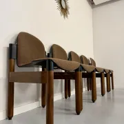 Set of 6 postmodern Thonet Flex chairs designed by Gerd Lange, vintage 80s.