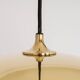 Large suspended brass chandelier by Florian Schulz, Germany.