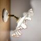 Vintage lampshade wall light in white opaline