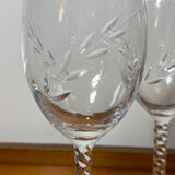 PRODUCT BHV - Set of 5 wine glasses in cut crystal 1970