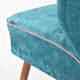Cocktail vintage armchair, 60s, turquoise with pink edge, restored