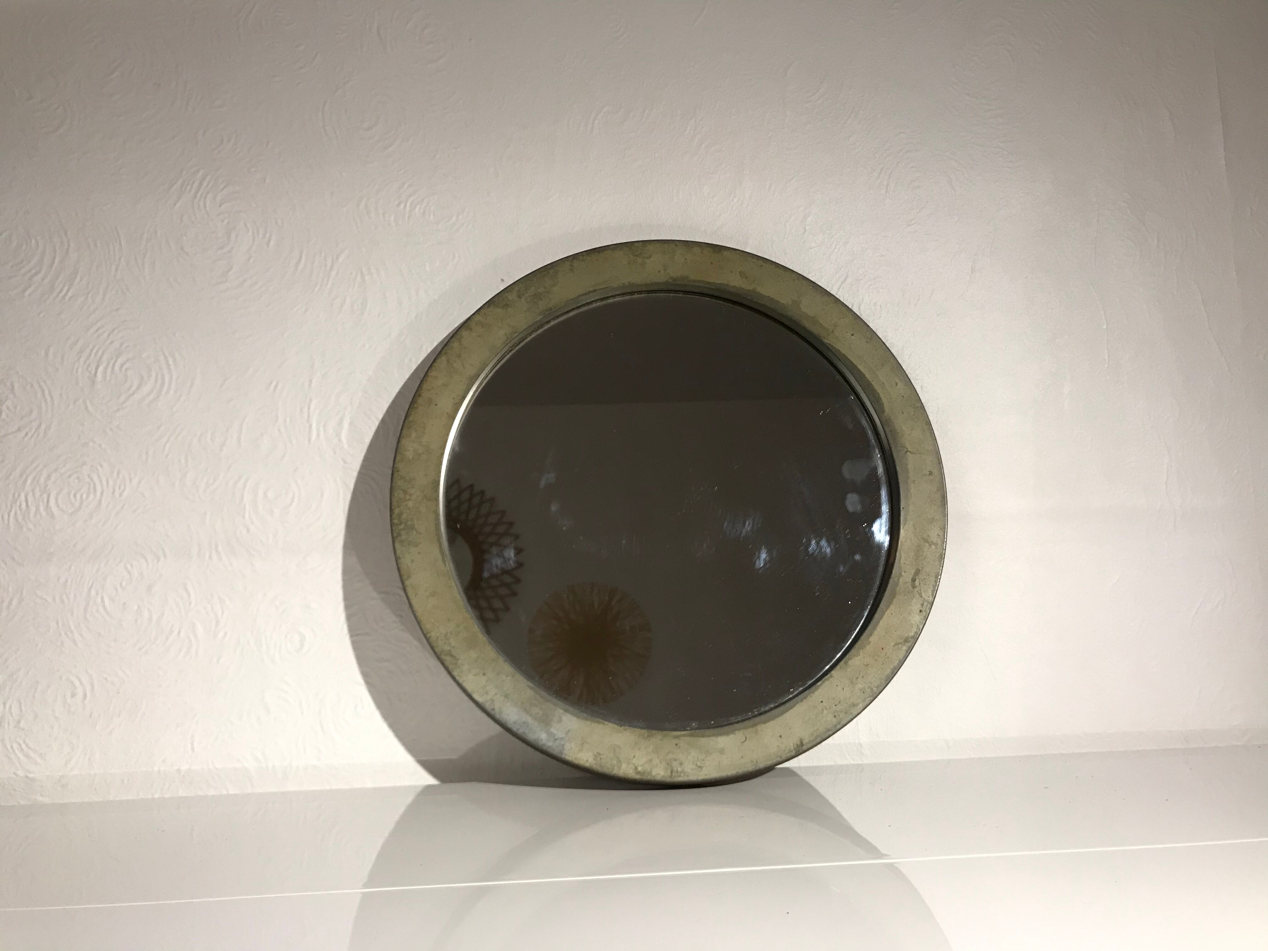 Round metal mirror